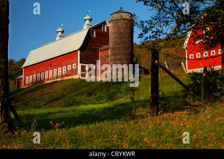 Pomfret Highland Farm su Ridge Road vicino a Woodstock, Vermont. Foto Stock