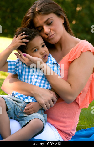 Godetevi questo tempo con il mio bellissimo figlio Foto Stock