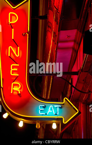 Cartello al neon intorno agli anni '50 o '60 Foto Stock