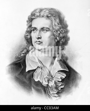 Johann Christoph Friedrich von Schiller, poeta tedesco, filosofo, storico e drammaturgo. Foto Stock