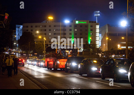 Norwich di notte Foto Stock