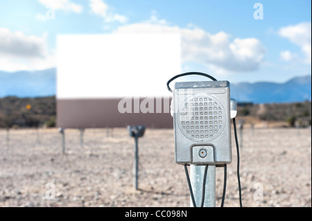 Un vintage in teatro con una chiusura della finestra-altoparlante montato. Foto Stock