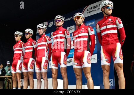 Ciclo su strada dei Campionati Rudersdal Danimarca 2011. Gli uomini U23 partenza Foto Stock