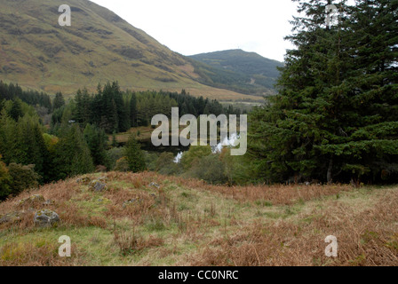 Ubicazione del Rifugio Hagrids affacciato Torren Lochan accanto al clachaig Inn - Glencoe - Highlands scozzesi Foto Stock