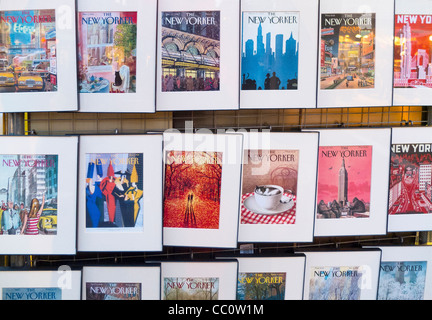 Poster in vendita su strada di New York City Foto Stock