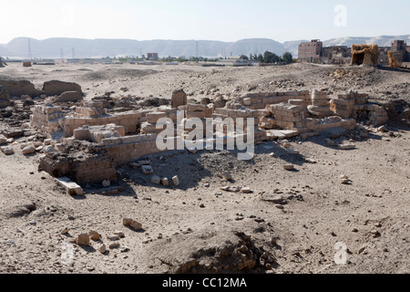 Rovine di templi e città di Kom el Sultan a Abydos medio Egitto Foto Stock