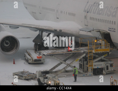 Lufthansa Boeing 747-400 (D-ABVO, 'Mülheim a.d. Ruhr') Foto Stock