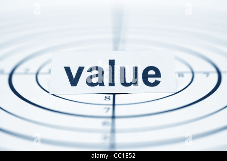 Obiettivo valore Foto Stock