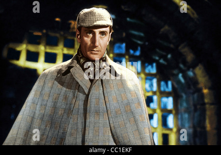 BASIL RATHBONE LE AVVENTURE DI Sherlock Holmes (1939) Foto Stock