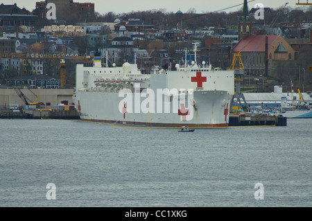 La USNS COMFORT nave ospedale di Halifax, Nova Scotia, Canada. Foto Stock