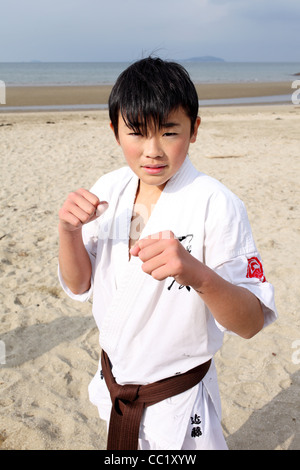 Il Karate boy sport Foto Stock