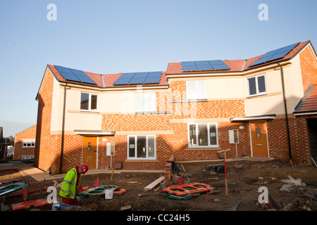 Gentoo house builder Hutton luogo allo sviluppo di alloggiamento a Sunderland, UK. Foto Stock