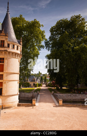 Il bellissimo castello di Azay le Rideau in Francia. Foto Stock