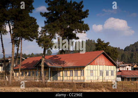 India, Arunachal Pradesh, Ziro Valle, membro edificio scolastico Foto Stock