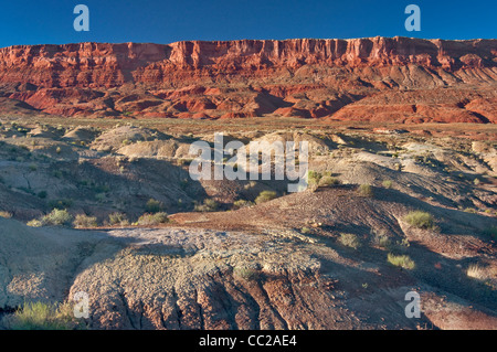 Paria Plateau scarpata al tramonto, Vermilion Cliffs National Monument, Arizona, Stati Uniti Foto Stock