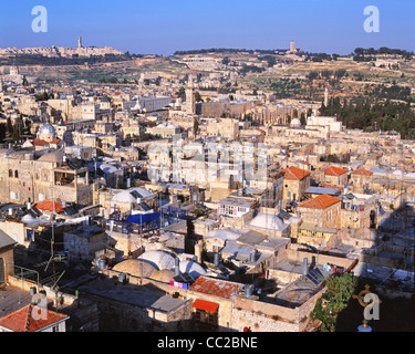 Una vista della Città Vecchia di Gerusalemme, Israele Foto Stock