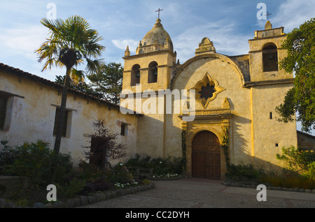 Carmel Mission o la missione di San Carlo Borromeo de Carmelo, Basilica, Carmelo dal mare, Monterey, California Foto Stock