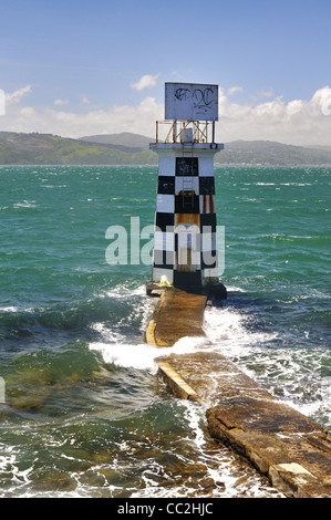 Punto Halswell lighthouse, Wellington, Nuova Zelanda. Foto Stock