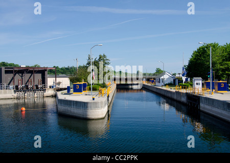 Lo stato di new york, oswego canal lungo il fiume oswego, bloccare #3 al Fulton. Foto Stock