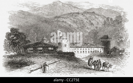 Convento di Vallombrosa, Firenze Italia nel tardo XIX secolo. Foto Stock