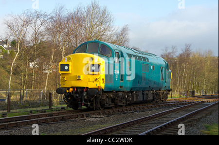 Classe del patrimonio 37 diesel sul runaround a Lancaster lancashire elr Foto Stock