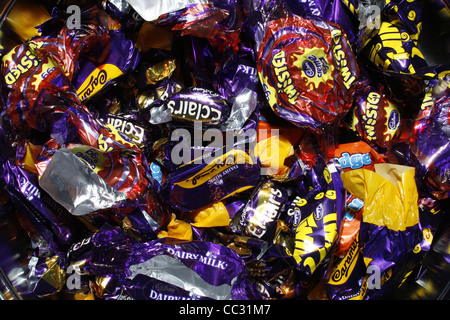 Immagine di cioccolato di eroi e gli involucri Foto Stock