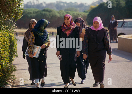 La vita nel campus dell Università di Bengasi, Libia la più antica Università fondata nel 1955. Foto Stock