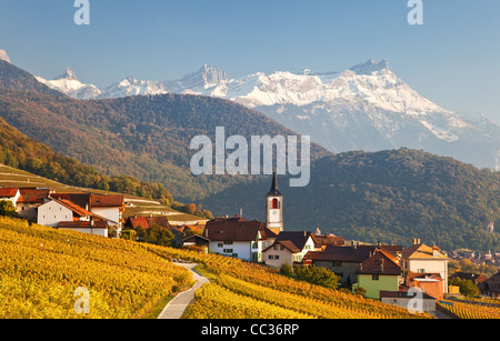 Yvorne, Svizzera Foto Stock