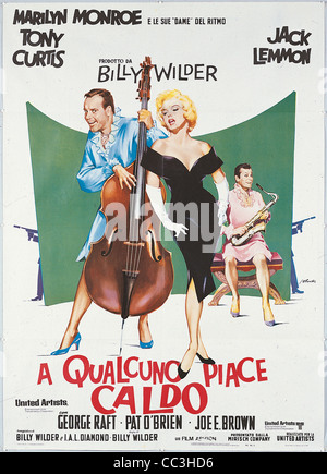 Il Manifesto del Cinema: a qualcuno piace caldo 1959 Billy Wilder Foto Stock