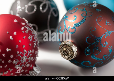 Albero di natale baubles Foto Stock