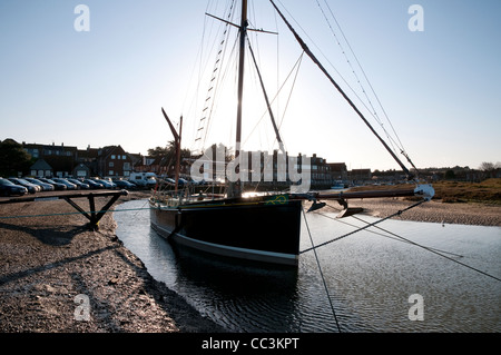 Blakeney quay, North Norfolk, Inghilterra Foto Stock