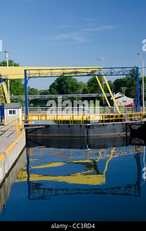 Lo stato di new york, oswego canal lungo il fiume oswego a Phoenix. Foto Stock