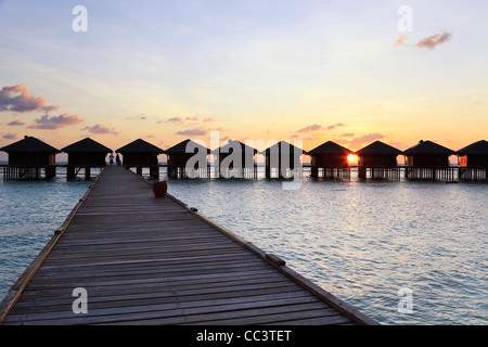 Maldive Faafu Atoll, Filitheyo Island Resort di lusso Foto Stock