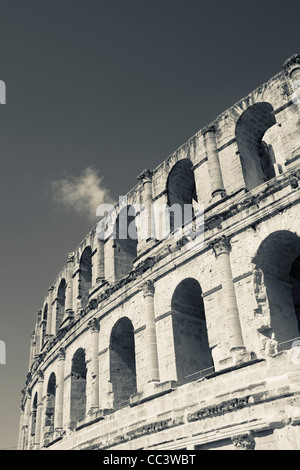 La Tunisia, tunisino Costa Centrale, El Jem, Colosseo, b. 238 ANNUNCIO Foto Stock