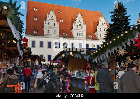 Meissen Mercatino di Natale. In Sassonia, Germania, Europa Foto Stock
