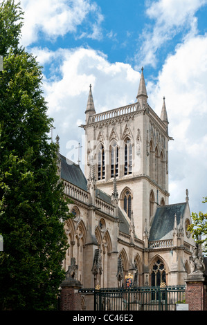 La torre della Cappella di St John's College di Cambridge, Regno Unito Foto Stock