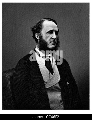 Dudley Francesco Stuart Ryder 3° Conte di Harrowby 1831 1900 Viscount Sandon British peer politico Foto Stock