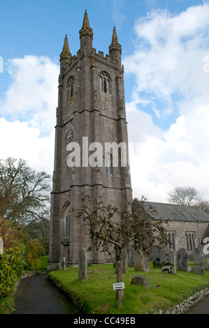 St Pancras chiesa in Widecombe-nel-Moor, Devon Foto Stock