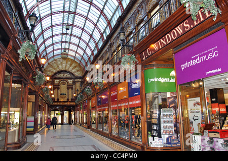 Elegant Edwardian Central Arcade, Grainger Town, Newcastle upon Tyne, Tyne and Wear, Inghilterra, Regno Unito Foto Stock