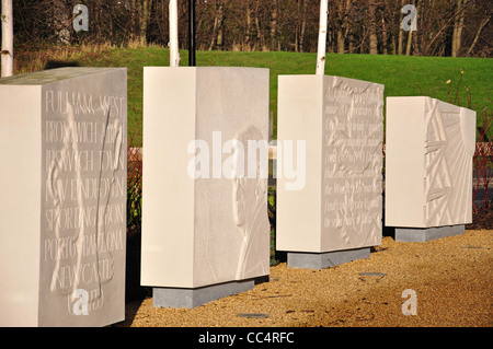 Sir Bobby Robson Memorial Garden, St James Park, Newcastle upon Tyne, Tyne and Wear, England, Regno Unito Foto Stock