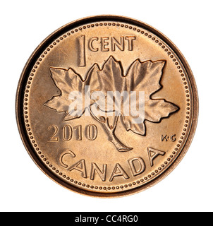 Canadian maple leaf penny Foto Stock