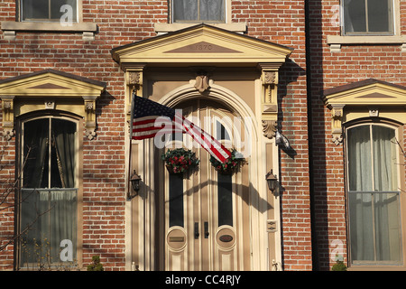 Una casa in Schenectady's Stockade Historic District di New York, Stati Uniti Foto Stock