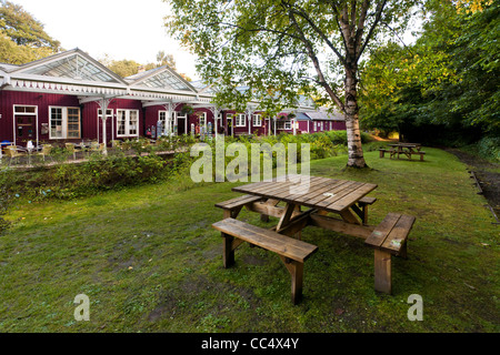 Vecchia Stazione Ferroviaria a Strathpeffer Ross & Cromarty, Scozia Foto Stock