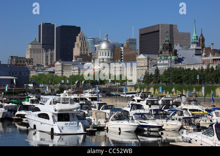 Canada Quebec, Montreal, skyline, porto, Foto Stock