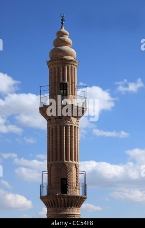 Turchia, Mardin, Sehidiye moschea, minareto, Foto Stock