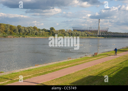 Wisla riverside opinioni Varsavia Polonia Europa Foto Stock