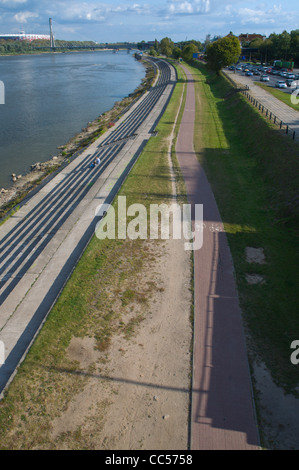 Riverside Wisla opinioni Varsavia Polonia Europa Foto Stock