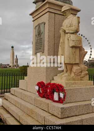 I Royal Marines War Memorial, Plymouth Hoe, Devon, Inghilterra. Foto Stock