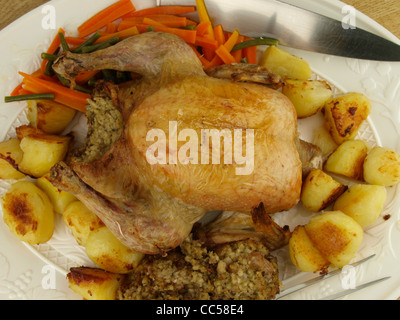 Pollo arrosto Foto Stock