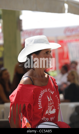 Documentario di immagini scattate al primo evento Greece Treffen Honda Goldwing. I soci del club viaggiano in tutto il mondo per una festa. Foto Stock